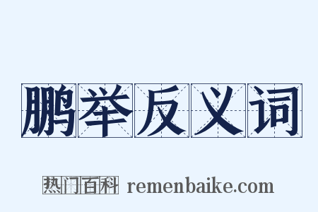 鹏举反义词是什么意思的图片